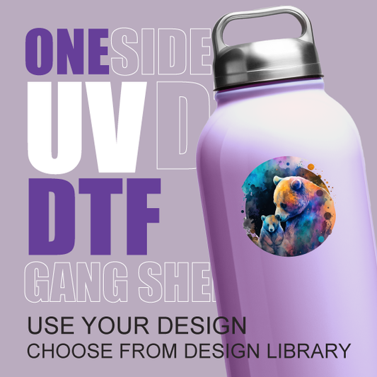 ONE SIDE UV DTF TRANSFERS (STICKERS) - BUILD YOUR GANG SHEETS