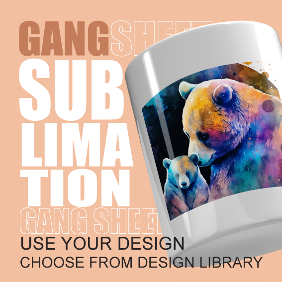 Create vibrant, full-color custom crafts with our precise sublimation gang sheets. Ideal for shirts, mugs, and more. Ensured quality!